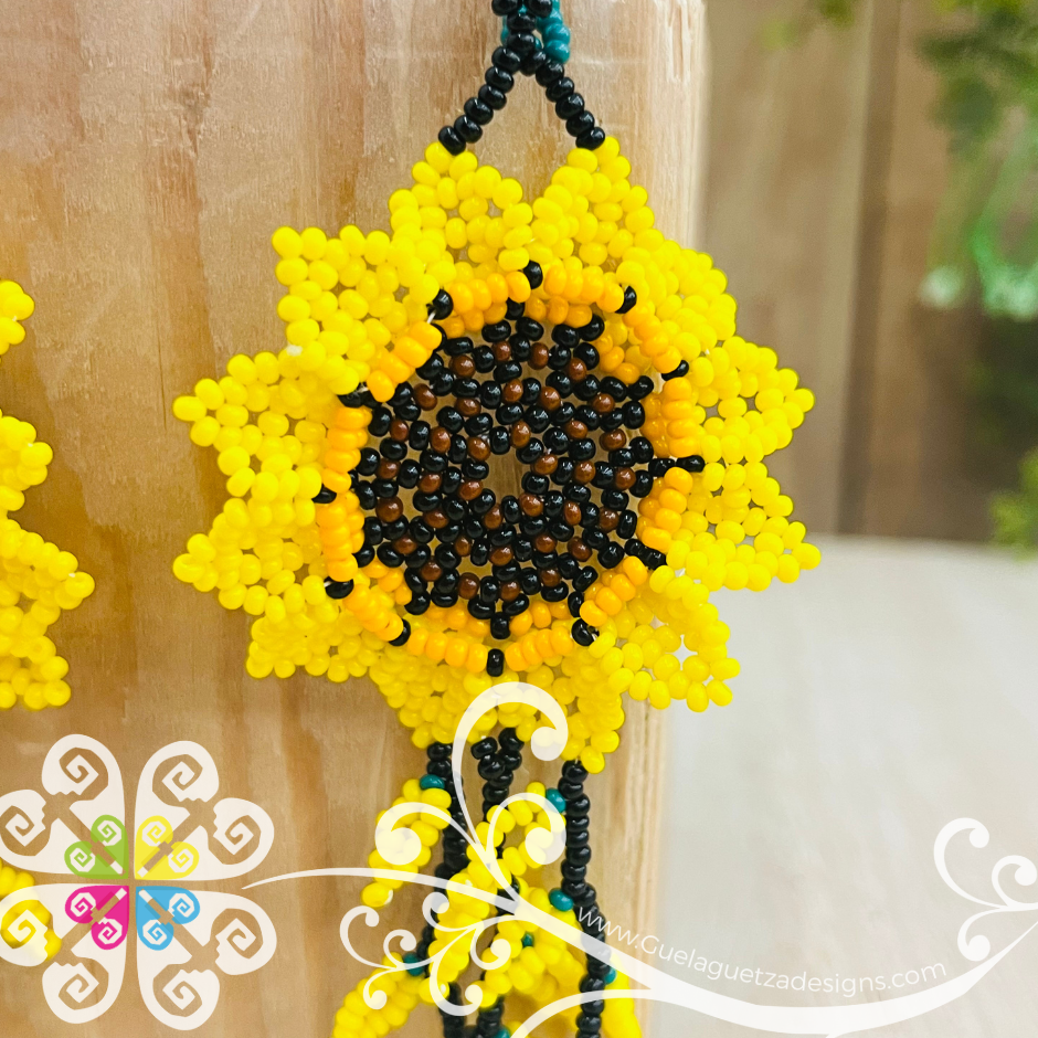 Beaded Girasol Earrings