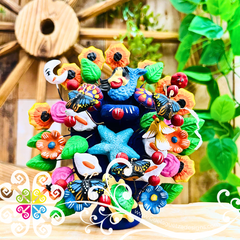 Small Arbol Pintado Home Decor - Barro Metepec
