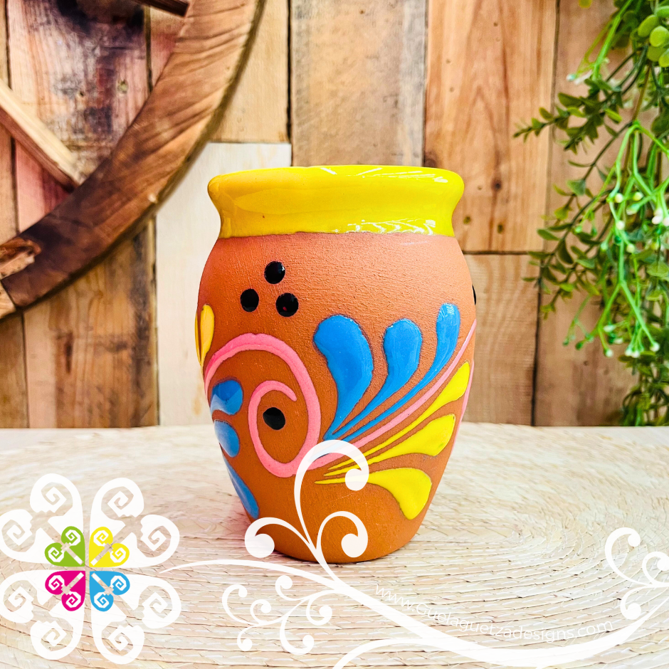 1- El Gallo Cantarito LoteriaMX - Single Clay Cantarito