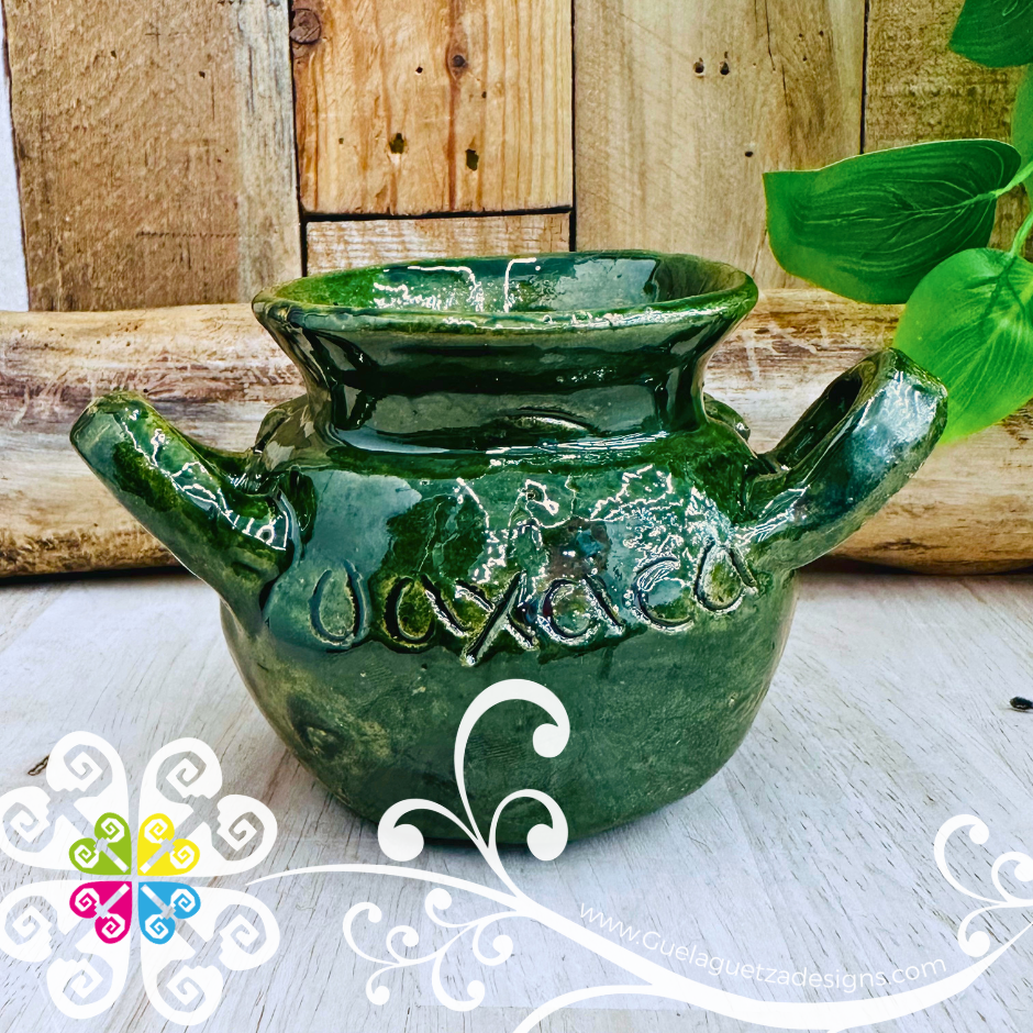 Small Ollita with Handles - Barro Vidriado Oaxaca