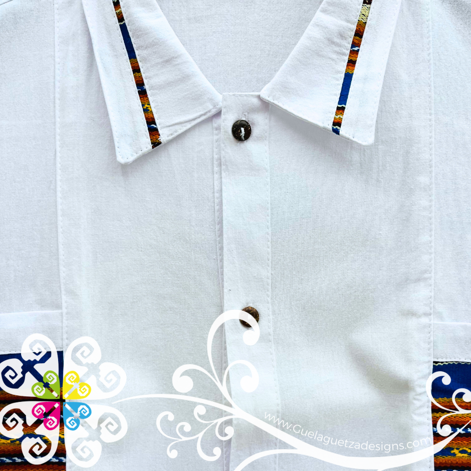 White Men Coralillo Shirt Double Lines - Men Shirt