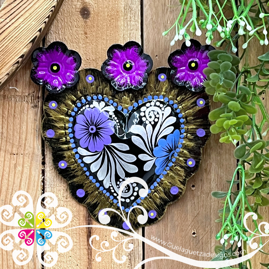 Medium Corazon Milagro Brillante - Hojalata San Miguel Collection