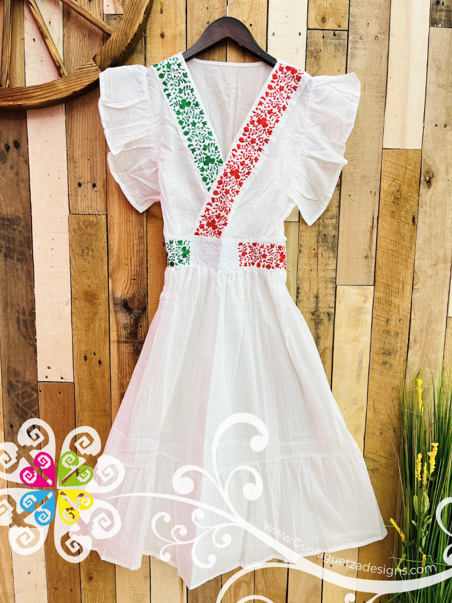 Fernanda White Tricolor Dress - Women Dress