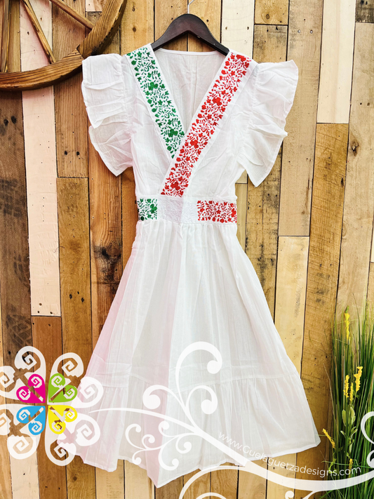 Fernanda White Tricolor Dress - Women Dress