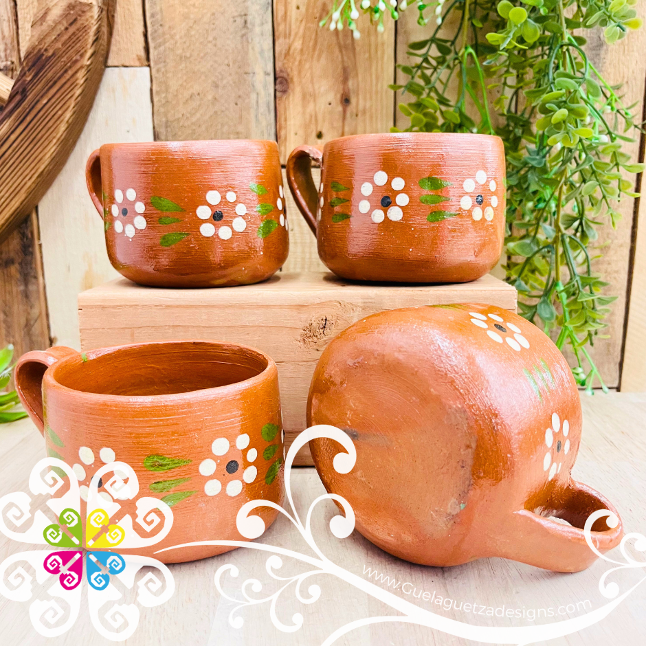 Set of 4 Capula Clay Tradicional Mug - Set Capula Sencillo Clay Mug