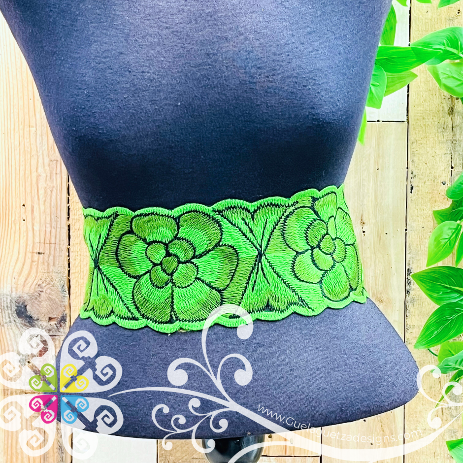 Solid Chiapas Embroider Belt - Women Belt