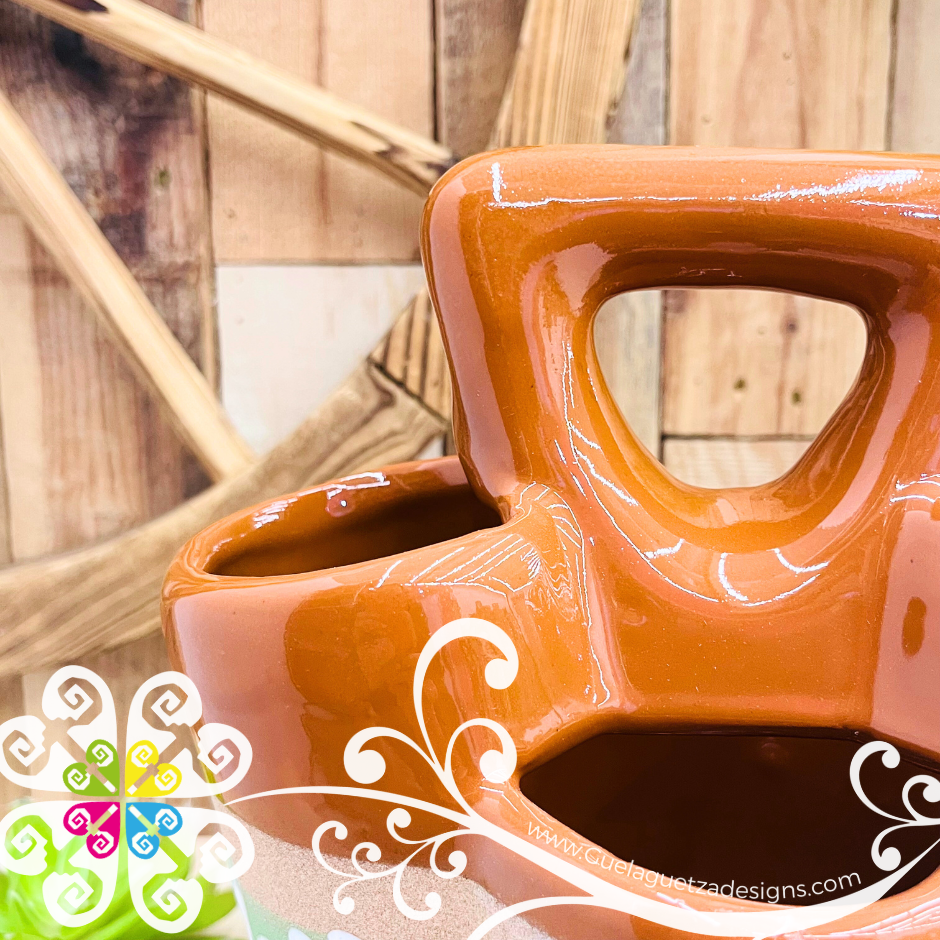 Soft Brown Flores Utensil Holder - Spoon Holder