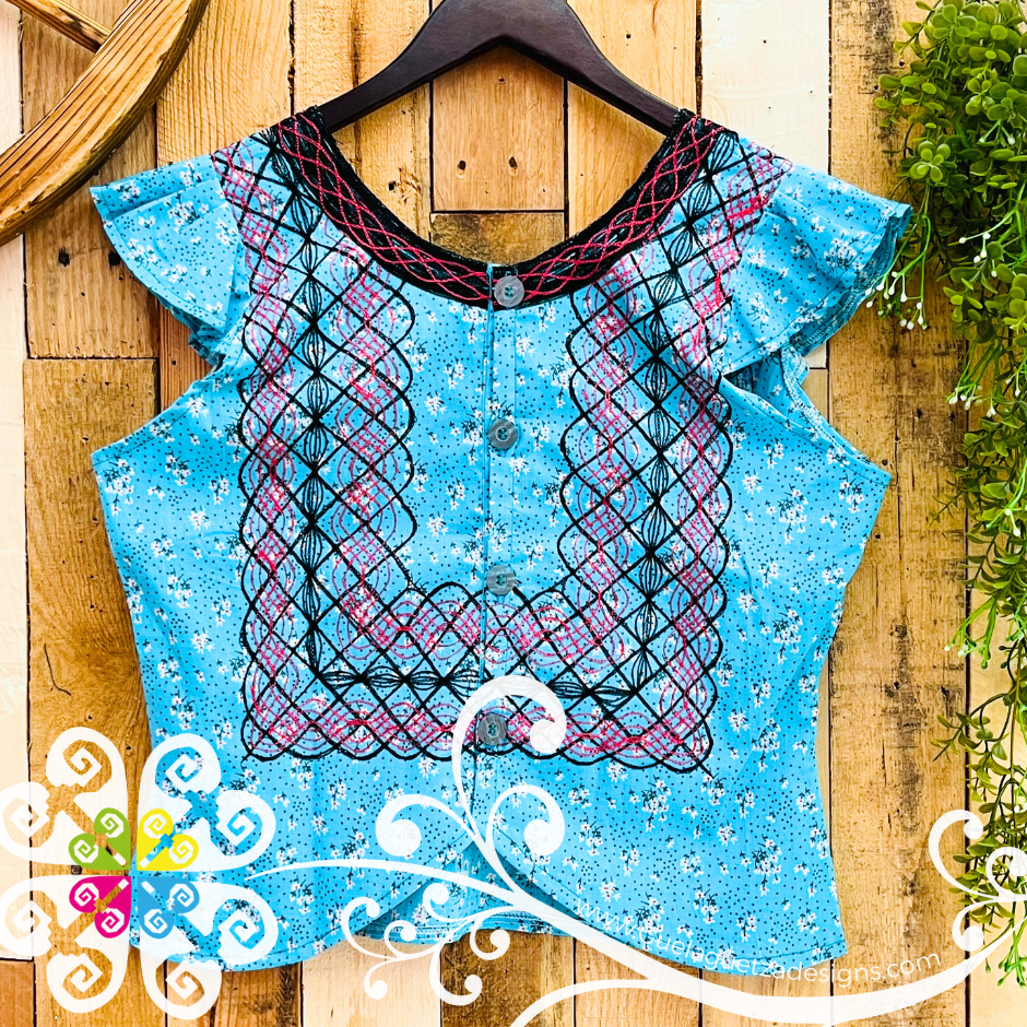 Medium Cadenilla Tehuana Lupita Top - Double Embroider