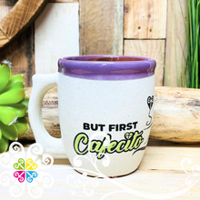 Set of 4 But First Cafecito Clay Mugs - Taza Barro