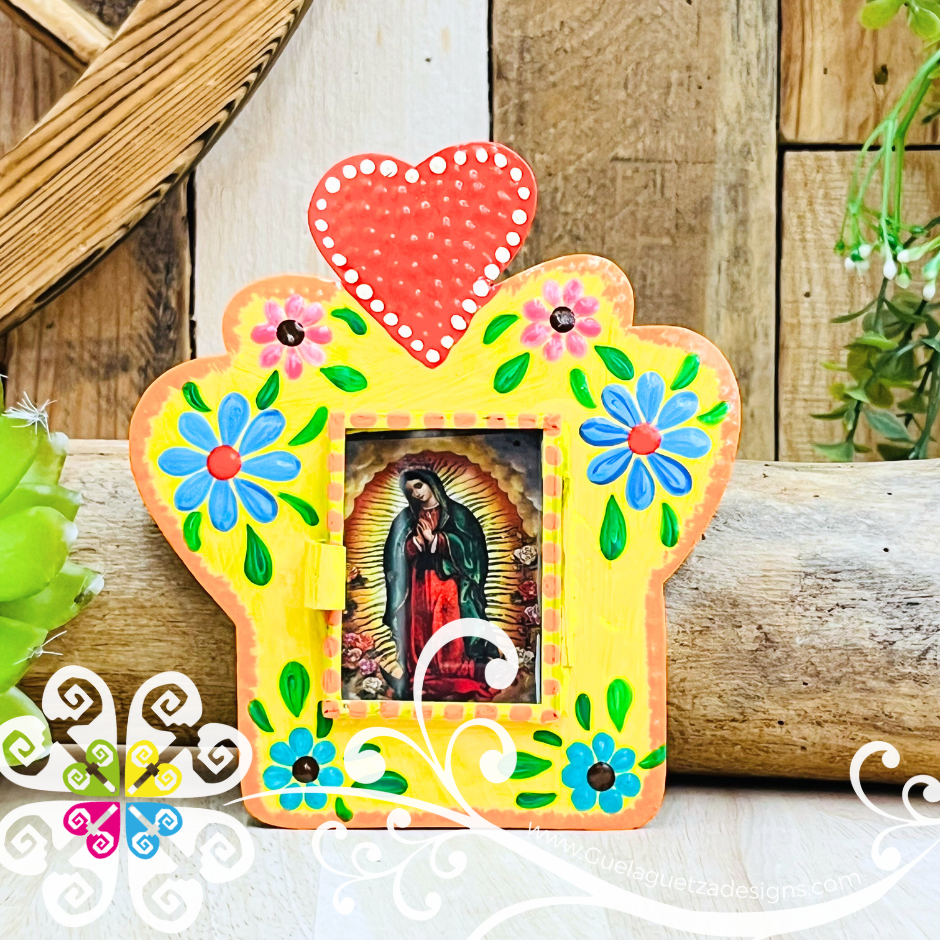 Medium Virgen De Guadalupe Nicho Frame - Hojalata San Miguel Collection