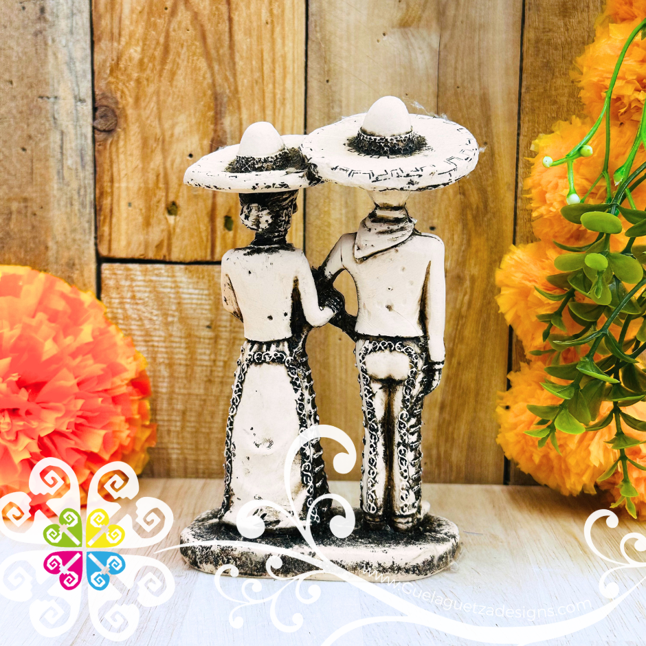 Small Mariachi Couple - Day of the Dead Decoration Resin Statue