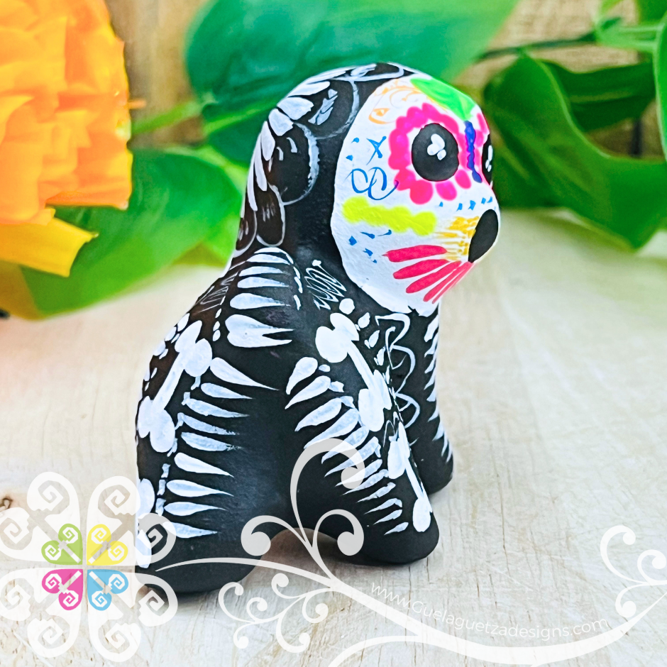 Mini Dia de los Muertos Puppy - Hand painted Cat