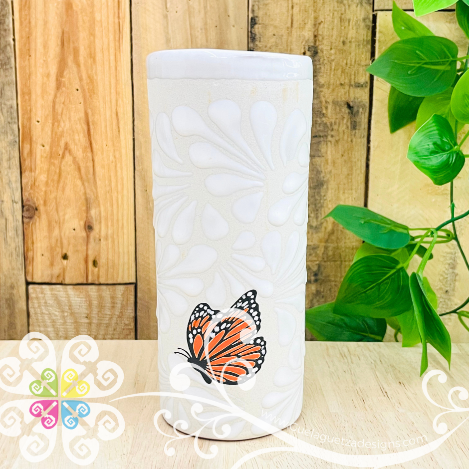 Set of 4 Butterfly Cilindro Cup - Set Clay Cup