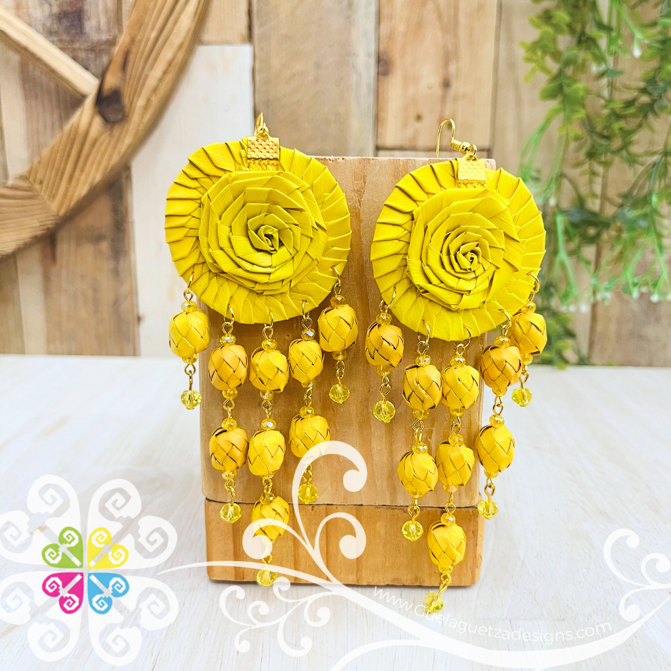 Large Marigold - Palm Earrings