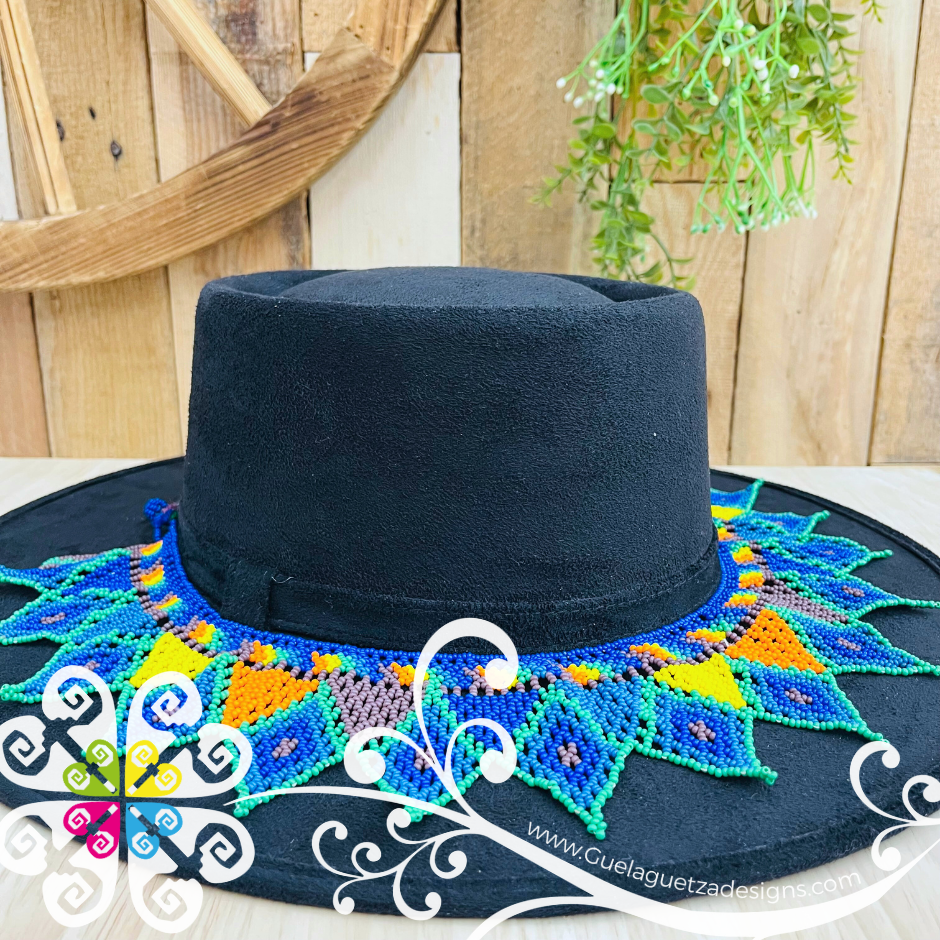 Beaded Rhombus Toquilla Hat - Hatband