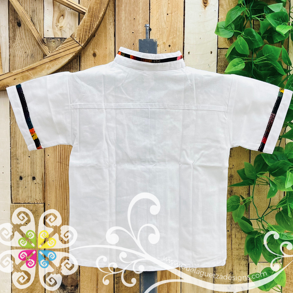 White Coralillo Boy Shirt - Camisas de Niño