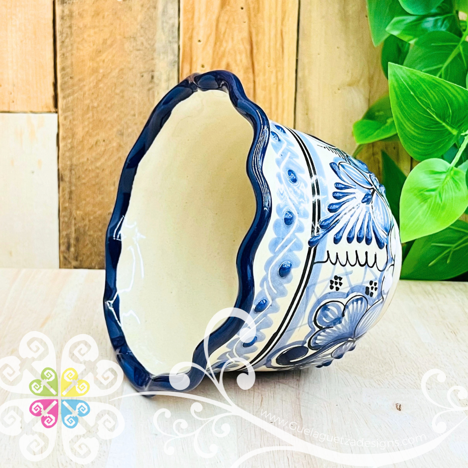 Blue Violeta Planter - Maceta Mexicana - Talavera Home Decor