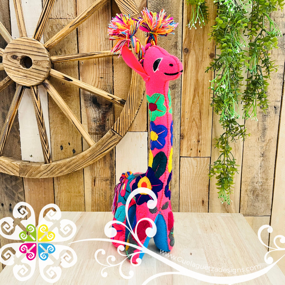 Embroidered Giraffe - Chiapas Stuffed Animal