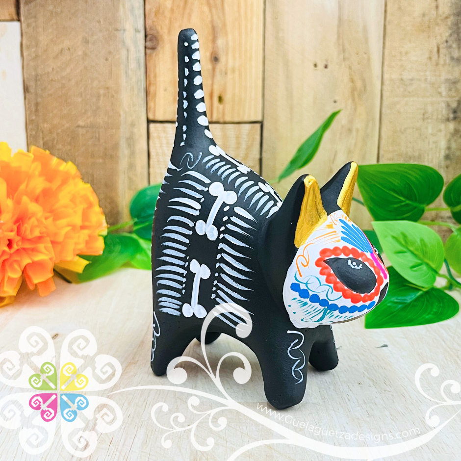Dia de los Muertos Scary Cat - Hand Painted Cat