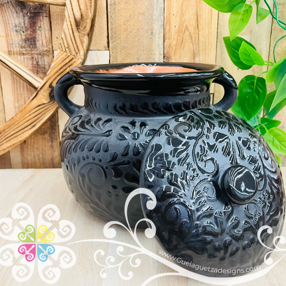 Black Espiga Olla Redonda - Home Decor