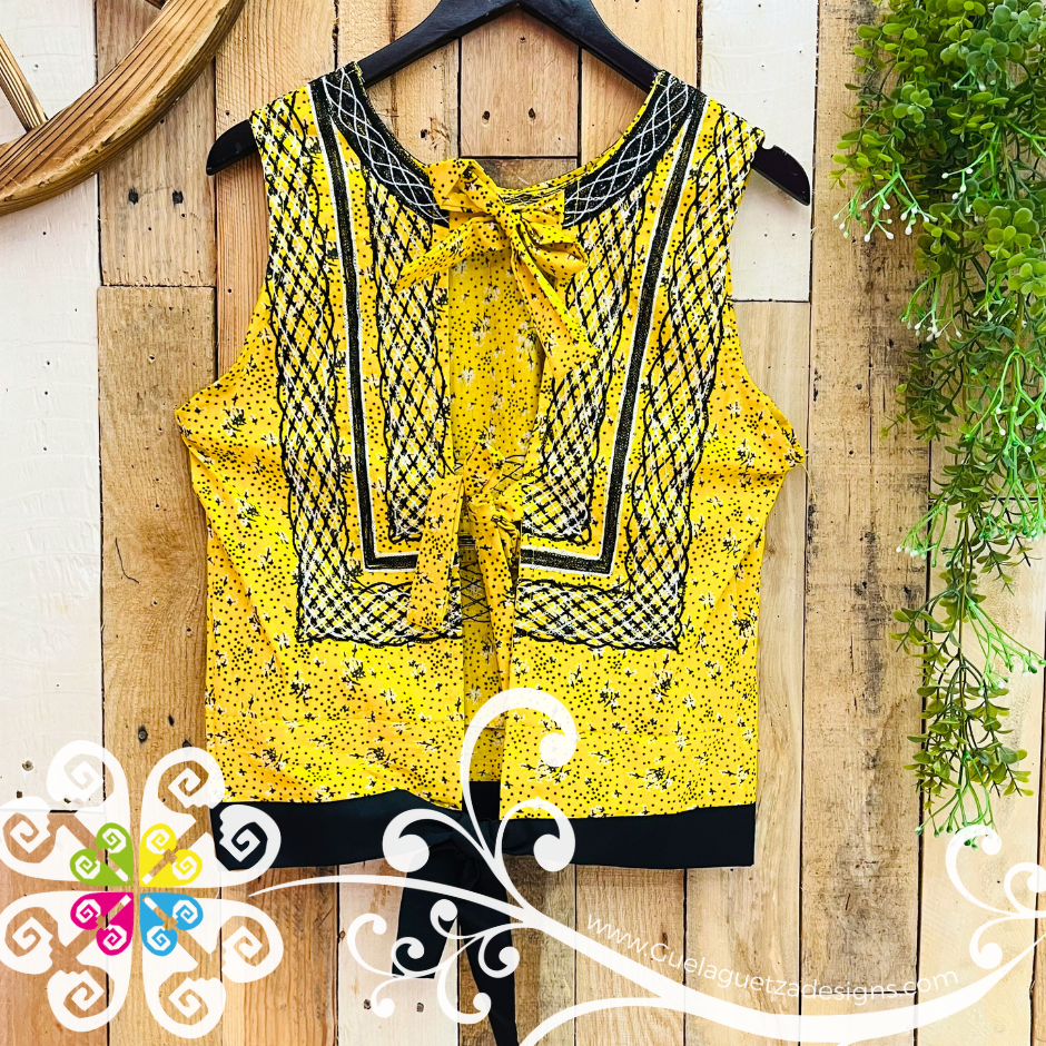 Large Cadenilla Tehuana Fabi Top - Double Embroider