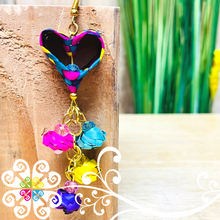 Multicolor Heart - Palm Earrings