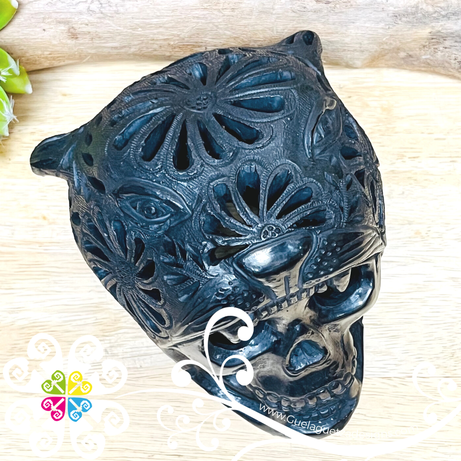 Large Jaguar Warrior - Black Clay Oaxaca