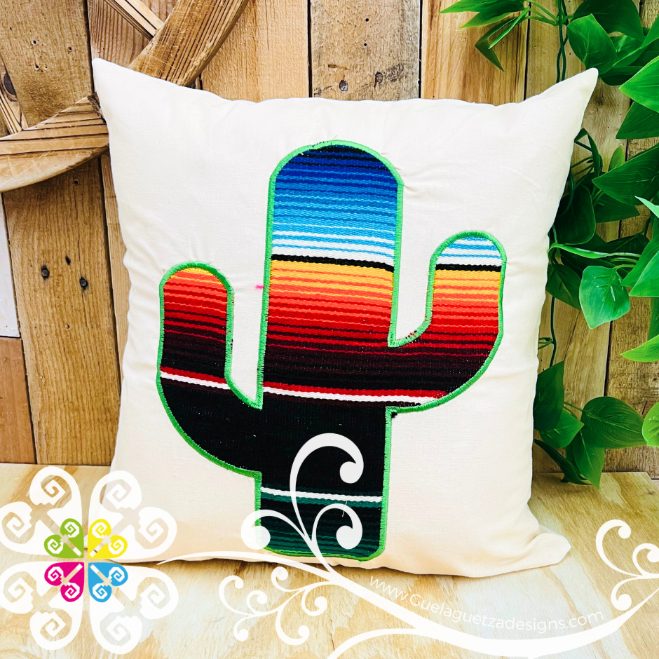 Sarape Cactus Pillow Case - Mexican Home