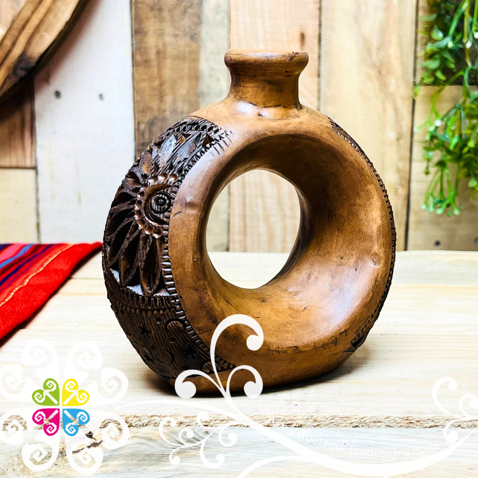 Small Anillo Vase - Barro Café Oaxaca