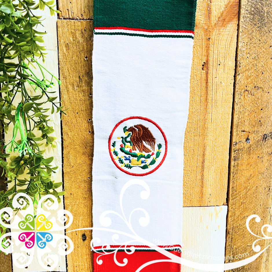 Binational Flag Sarape Graduation Stole