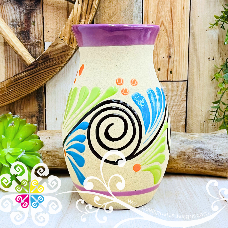 Lilac Catrina Ovulo Vase - Mexican Home Décor