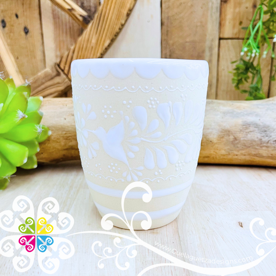 White Taza Cono Colibri - Barro Alta Temperatura - Single Clay Mug