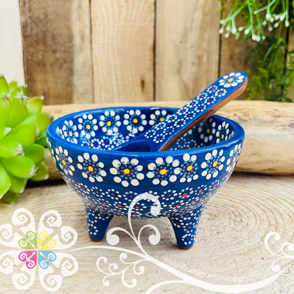 Medium Capula Clay Fino Molcajete Con Cuchara - Capula Fino Clay Kitchen