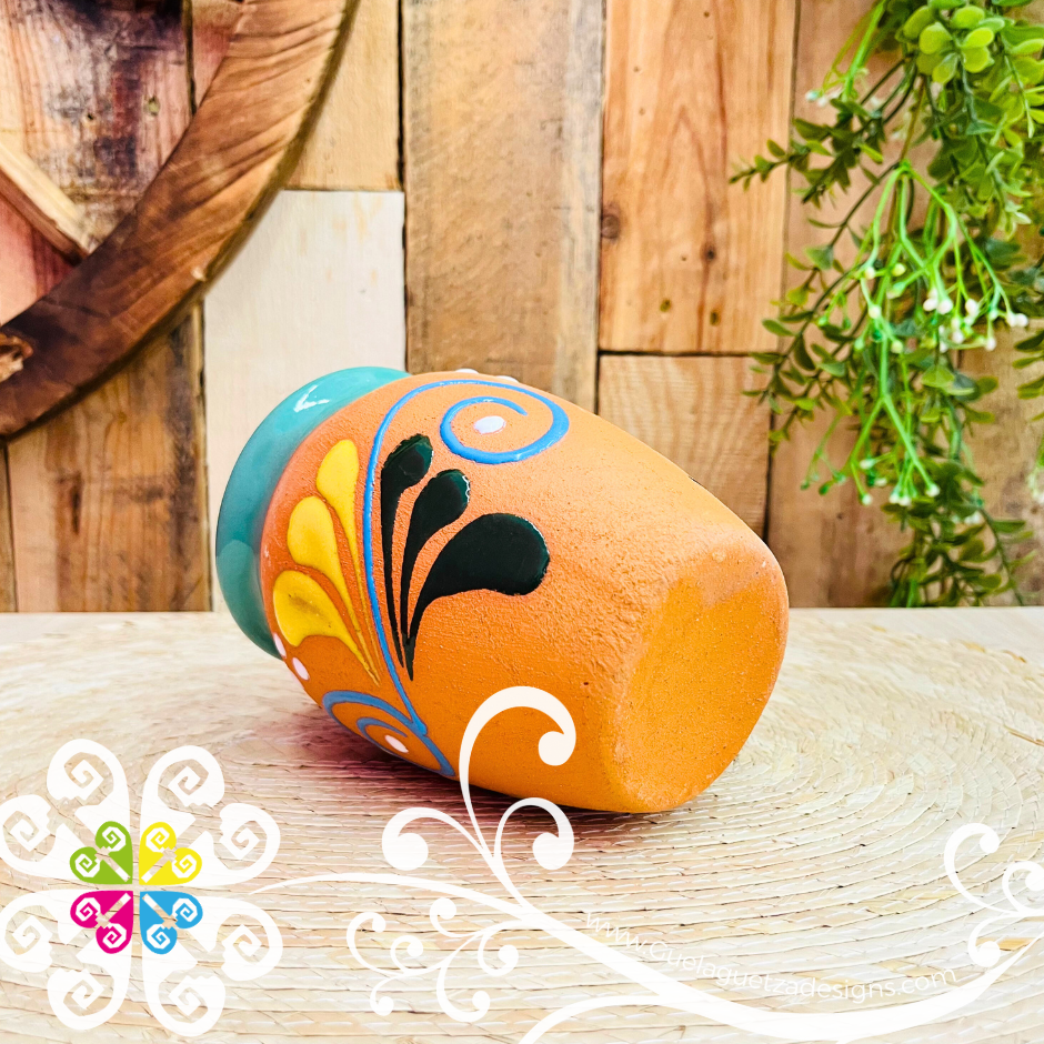 41 - La Rosa Cantarito LoteriaMX - Single Clay Cantarito