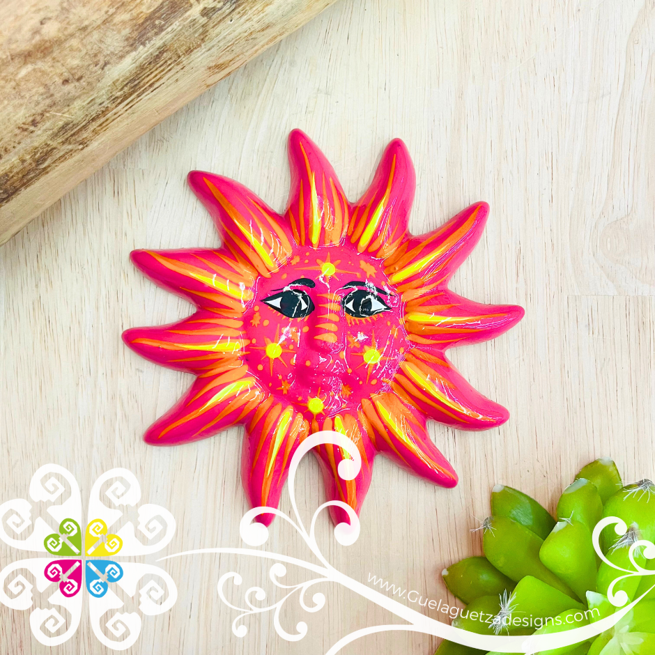 Large Fuchsia Sun & Moon Set - Wall Decor