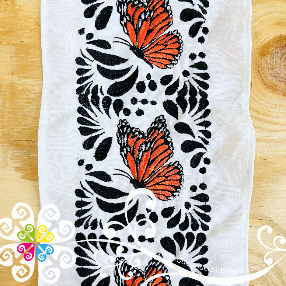Mariposa with Black Cielito Lindo Table Runner - Mexican Home