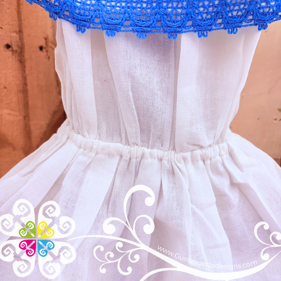 Blue Turquoise Estambre Campesino Children Dress