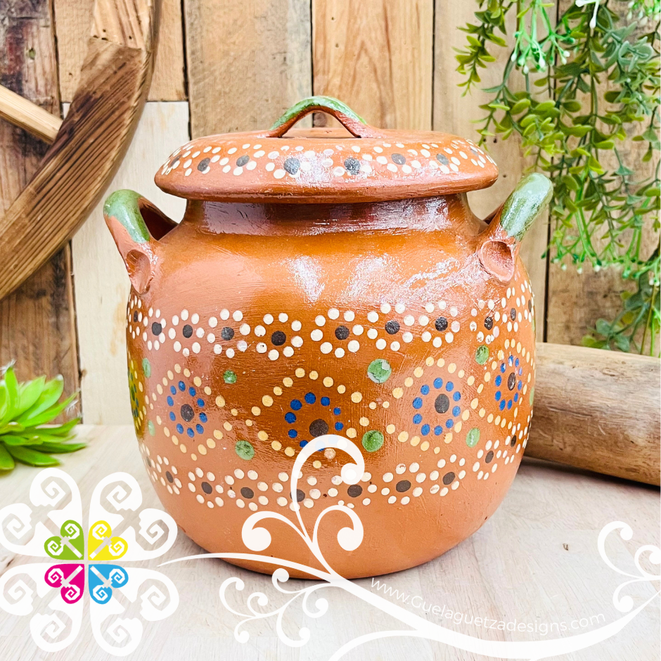 Small Capula Sencillo Olla de Barro Con Tapa - Capula Sencillo Clay Kitchen