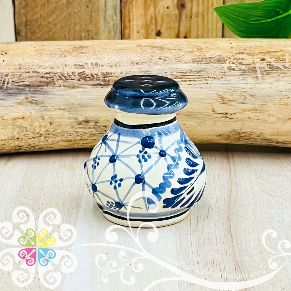 Small Blue Talavera Shaker - Single Salt and Pepper Shakers