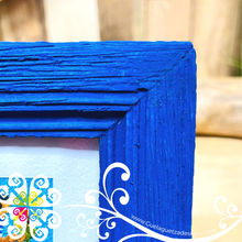 Royal Blue Culturas Bordadas - Embroidered Wood Frame