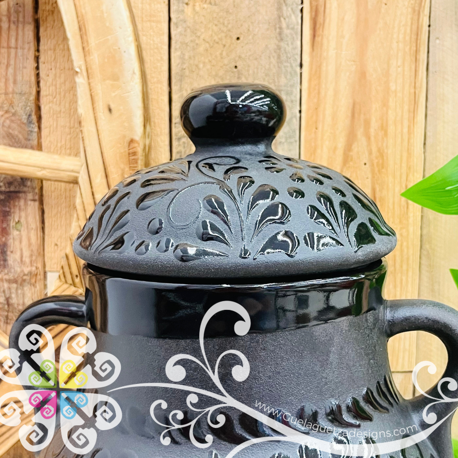 Black Espiga Olla Bule - Home Decor