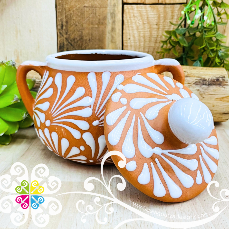 Natural with White Espiga Sugar Bowl