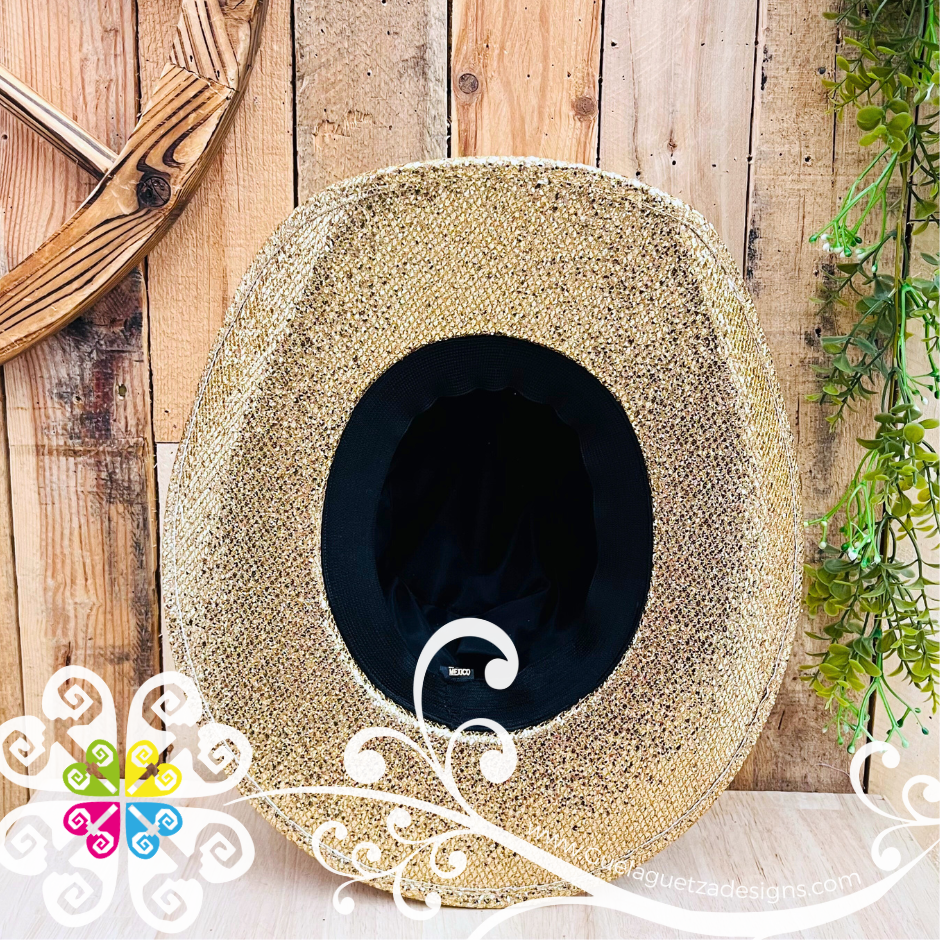 Gold Glitter Cowboy Hat - Unisex Hat