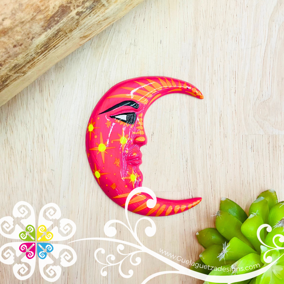 Medium Fuchsia Sun & Moon Set - Wall Decor