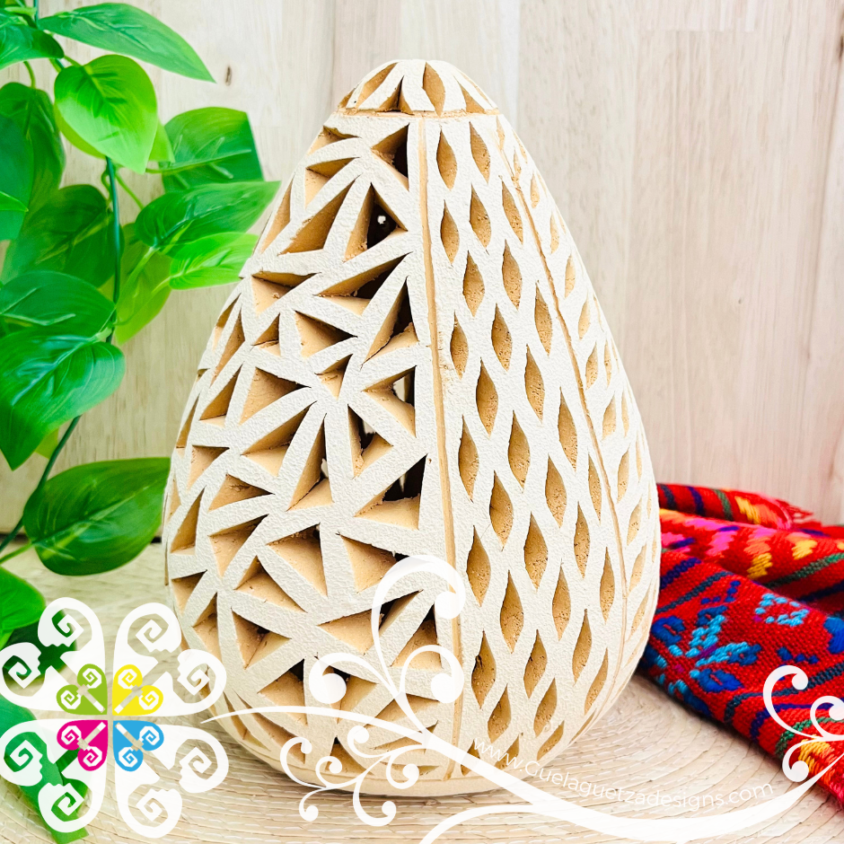 Large Oval Candle Holder - Barro Atzompa