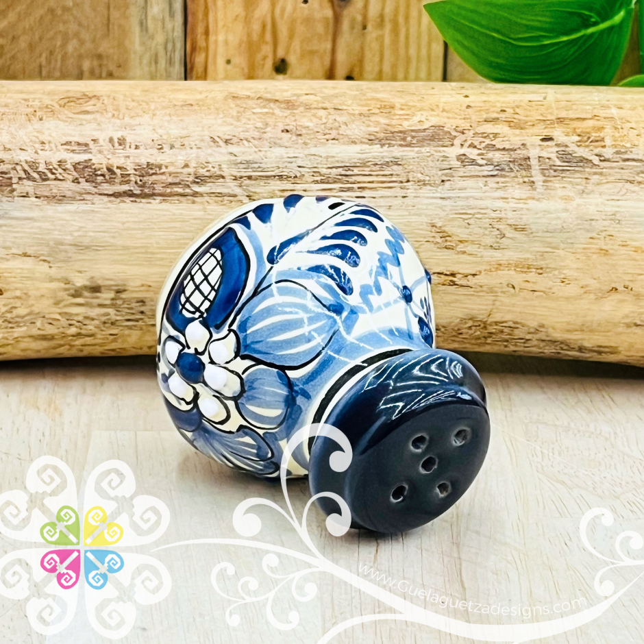 Small Blue Talavera Shaker - Single Salt and Pepper Shakers