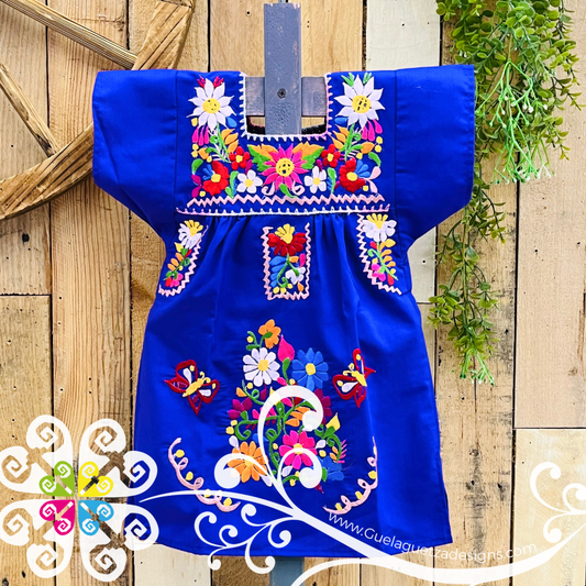 Purple Vestido Tehuacan Nina - Tehuacan Children Dress