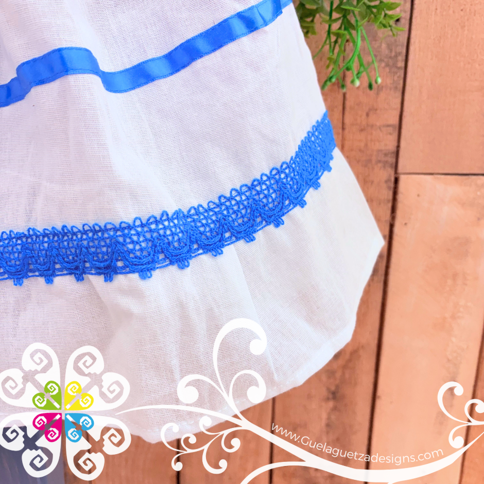 Blue Turquoise Estambre Campesino Children Dress