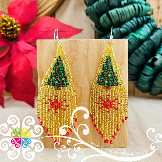 Chistmas Tree Fleco - Christmas Beaded Earrings