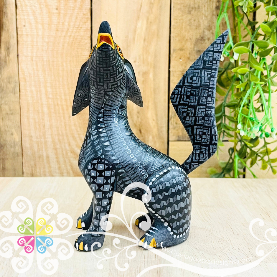 Medium Xoloitzcuintle Alebrije- Handcarve Wood Decoration Figure